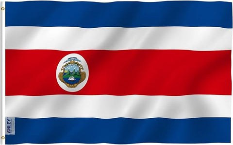 Anley - Costa Rica Polyester Flag - 3' x 5'