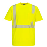 PW S194 - Hi-Vis Segmented Tape T-Shirt S/S