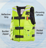 SOLAS Foam Buoyant Life Jacket Vest w/ Whistle
