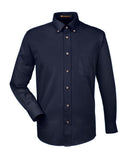 Men's Long-Sleeve Twill Shirt with Stain-Release