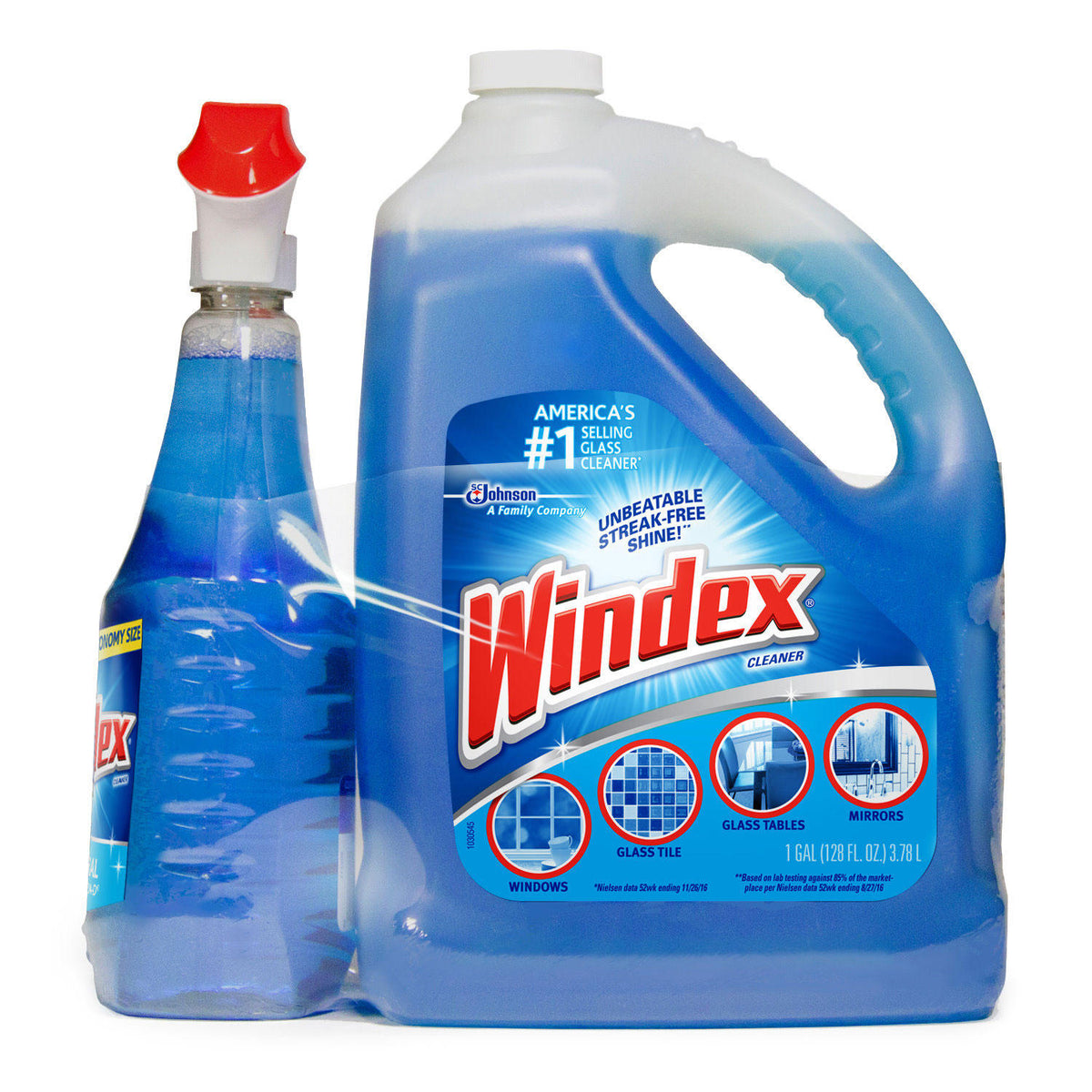 Windex Glass Cleaner, Original Blue, Spray Bottle, 26 fl oz