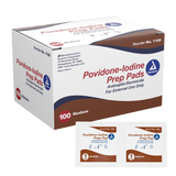 Dynarex Povidone-Iodine Prep Pads, Medium, 100 ea