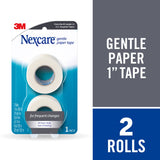 Nexcare Gentle Paper Carded Tape, Hospital Grade, 2/Rolls