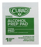 Curad - Alcohol Prep Pads, Thick Alcohol Swabs - 100ct. Medium