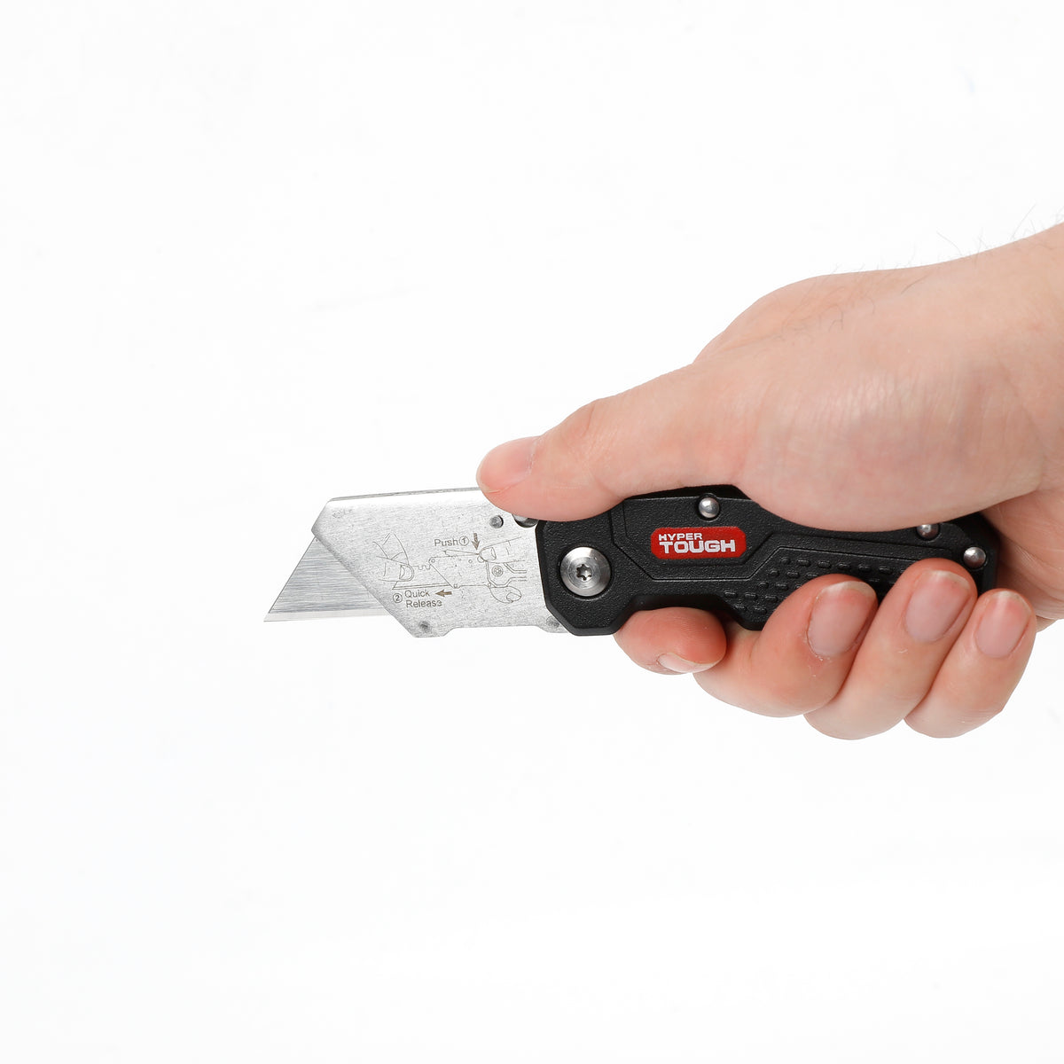 Hyper Tough Plastic Folding Utility Knife, Blade Included, Model 6713v, Size: One Size