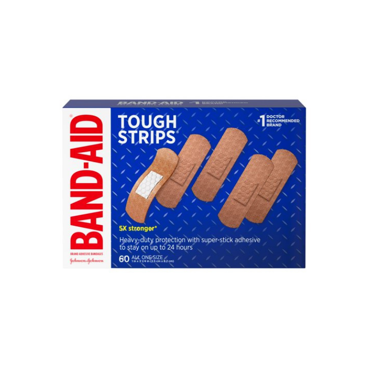 Band-Aid Brand Tough Strips Adhesive Bandage, All One Size, 60 ct –