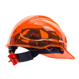 PW PV60 - Translucent Hard Hat Vented Peak View Ratchet