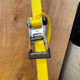 HyperTough 15 Feet Yellow Steel Ratchet Tie Downs, 1666 lbs