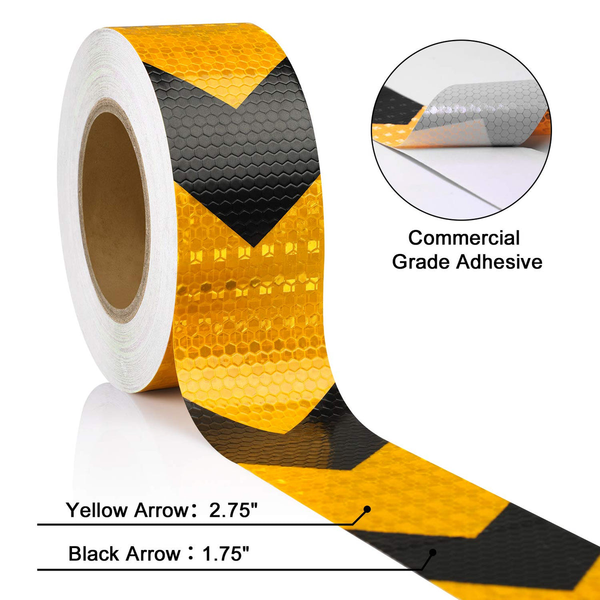 SAFETY REFLECTIVE SHINNING STAR FILM WARNING TAPE STICKERS (50MM X