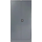 Steel Storage Cabinet, Recessed Handle, 36"W x 18"D x 72"H, Gray, Unassembled