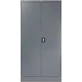 Steel Storage Cabinet, Recessed Handle, 36"W x 18"D x 72"H, Gray, Unassembled