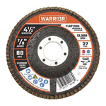WARRIOR - 4-1/2 in. x 7/8 in. 80-Grit Type 27 Flap Disc with Fiberglass Backing and Aluminum Oxide Grain
