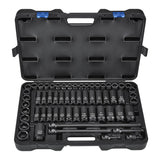 QUINN - 1/2 in. Drive SAE & Metric Master Impact Socket Set, 61 Piece