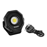 ICON - 2100 Lumen LED Rechargeable Magnetic Compact Floodlight, Black