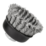 HERCULES - 3 in. Twist Knot Stainless Steel Wire Cup Brush
