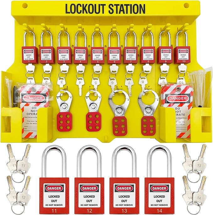 Lockout Tagout Station, Yellow – RussmillSafety.com