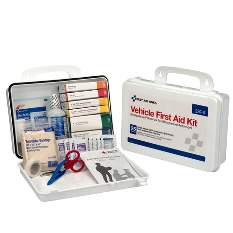 25 Person Vehicle First Aid Kit, Plastic Case