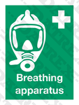 IMO LIFESAVING SIGNS Breathing apparatus (Vertical Format) - 200mm x 150mm
