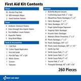 First Aid Only - Comprehensive 260-Piece All-Purpose First Aid Kit for Home, Workplace, and Travel Emergencies