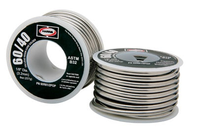 Harris/Welco - 60/40 Common Lead-bearing Solder 1/32” - 1 lb Rosin Core (.794 mm - 0.4536 kg) - 1 Spool