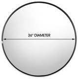 Jumbo Convex Safety Mirror - 36" Acrylic, Outdoor