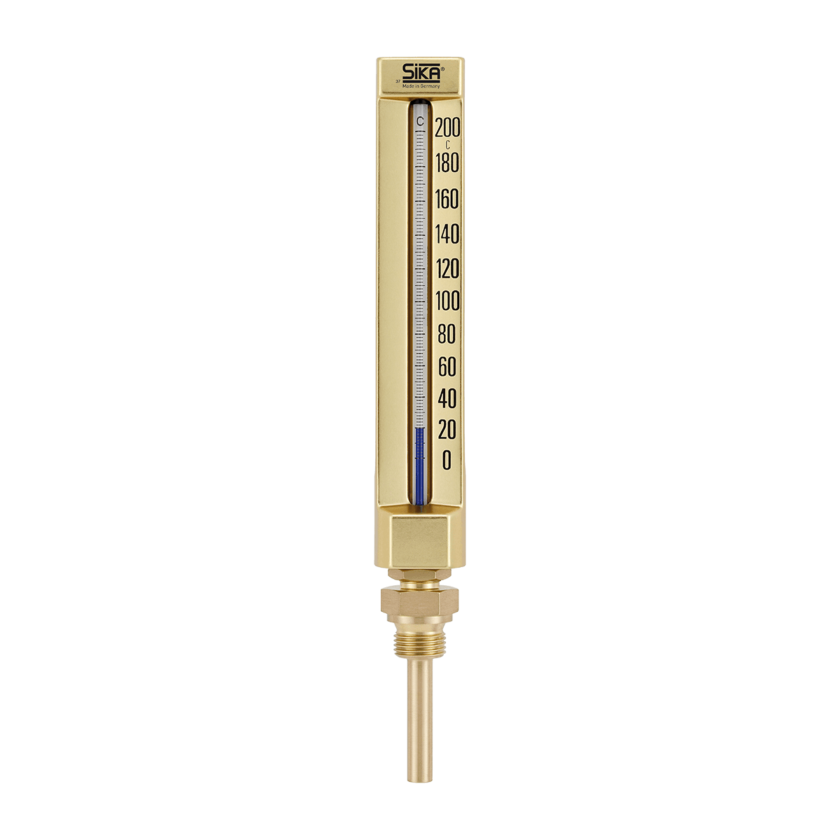 SIKA - Premium Industrial Thermometer with male thread / Anodised alum ...