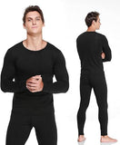 JZCreater - Thermal Underwear for Men 2pc Set - Black