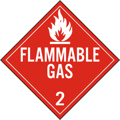 SS - Flammable Gas Class 2 Placard