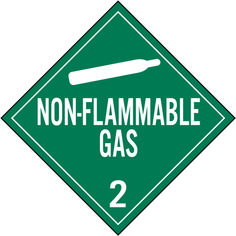 SS - Non-Flammable Gas Class 2 Placard