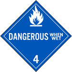 SS - Dangerous When Wet Class 4 Placard