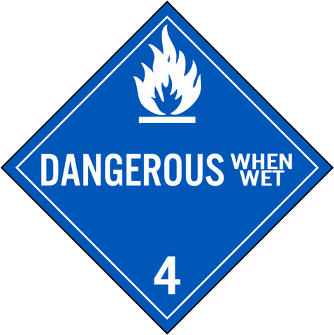 SS - Dangerous When Wet Class 4 Placard