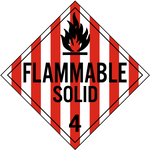 SS - Flammable Solid Class 4 Placard