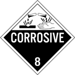 SS - Corrosive Class 8 Placard