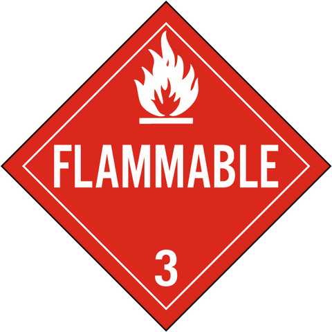 SS - Flammable Class 3 Placard