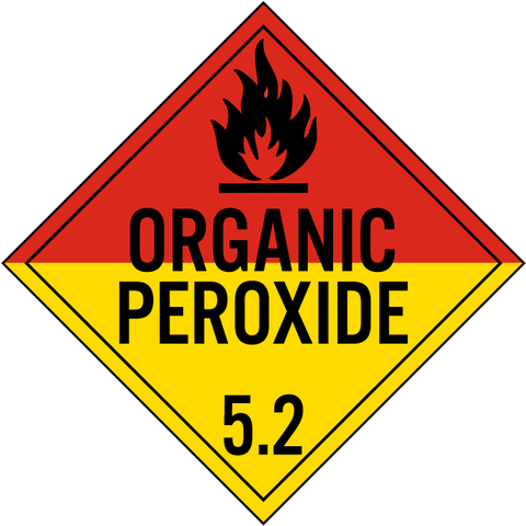 SS - Organic Peroxide Class 5.2 Placard