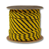 ATERET - Twisted 3-Strand Polypropylene Rope Monofilament (Tiger Stripe) - 5/8 x 600ft.