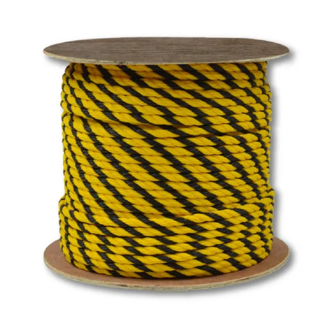 ATERET - Twisted 3-Strand Polypropylene Rope Monofilament (Tiger Stripe) - 5/8 x 600ft.