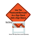 Plasticade® All-Plastic Type I Barricade (8" & 12" Top) - HIP Sheeting