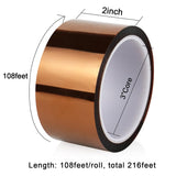 Polyimide Tape - High-Temperature Resistant Tape, 2inch x 33m(108ft)