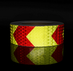 SEVEN SPARTA - Arrow Reflective Safety Tape 2" x 100' - Red and Yellow