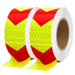 SEVEN SPARTA - Arrow Reflective Safety Tape 2" x 100' - Red and Yellow