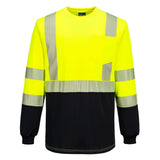 Hi-Vis Segmented Tape Contrast T-Shirt L/S