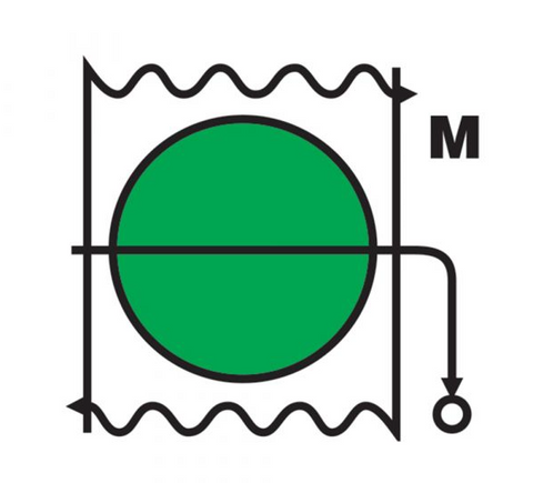 MARINE FIRE SIGN, IMO FIRE CONTROL SYMBOL: FIRE DAMPER FOR MACHINERY SPACES