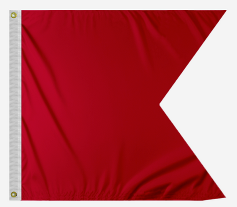 MARINE SIGNAL FLAG: LETTER "B" (BRAVO)