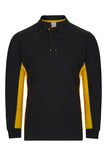 Velilla - Two-Tone Long Sleeve Polo Shirt