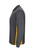 Velilla - Two-Tone Long Sleeve Polo Shirt