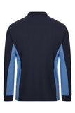 Velilla - Two-Tone Long Sleeve Polo Shirt