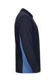Velilla - Two-Tone Long Sleeve Polo Shirt