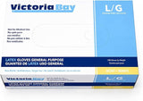 White Latex Disposable Gloves, 100ct