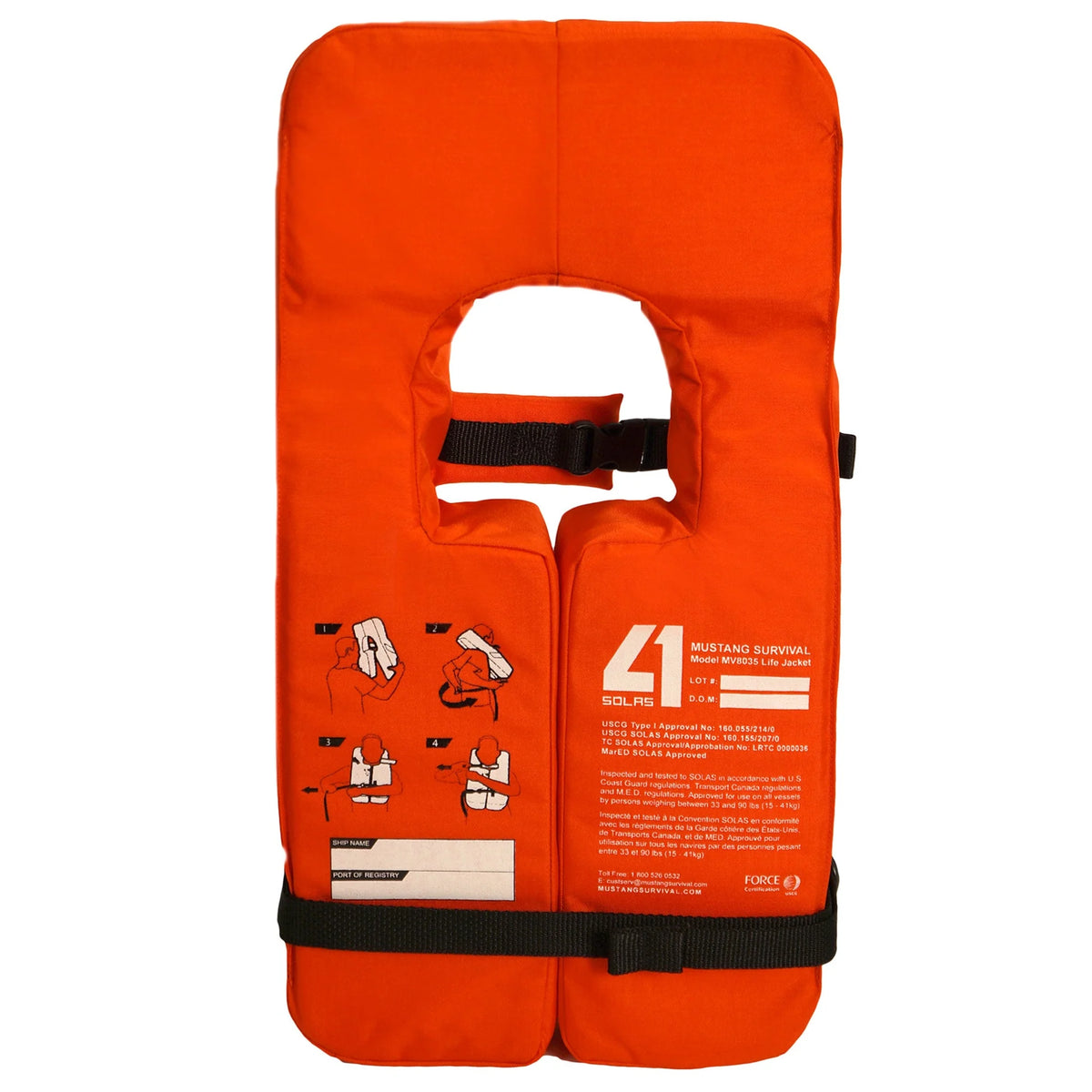 MS - SOLAS TYPE 1 LIFE JACKET – RUSSMILLSafety.com